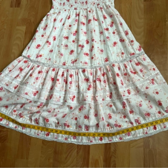 LoveShackFancy Cosette Pink and White Smocked Cotton Dress sz L (IRL schmedium) - Picture 11 of 11